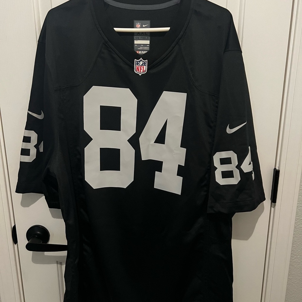 Nike Black Raider’s Football Jersey with White 84 - Brown